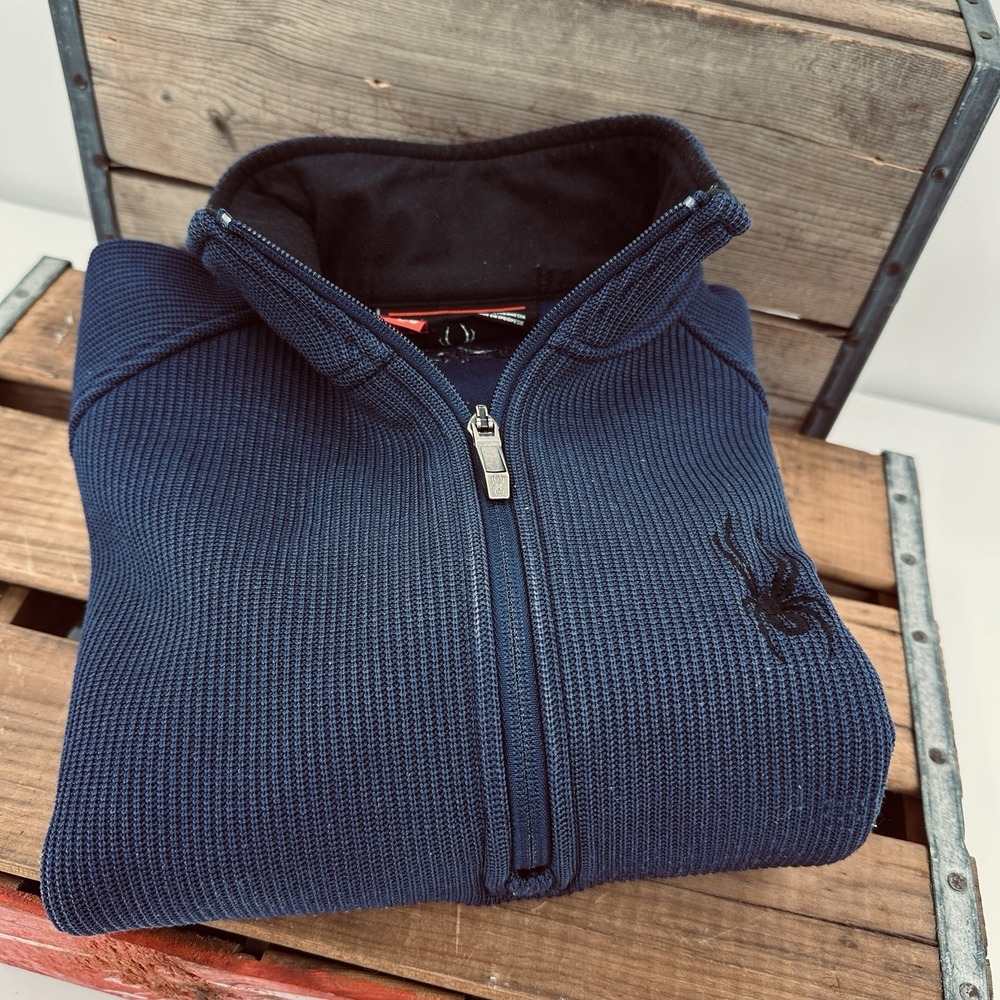 Spyder 1/4 Zip Neck CLASSIC SKI Sweater Mens L Pullover CORE Fleece Retro Nordic